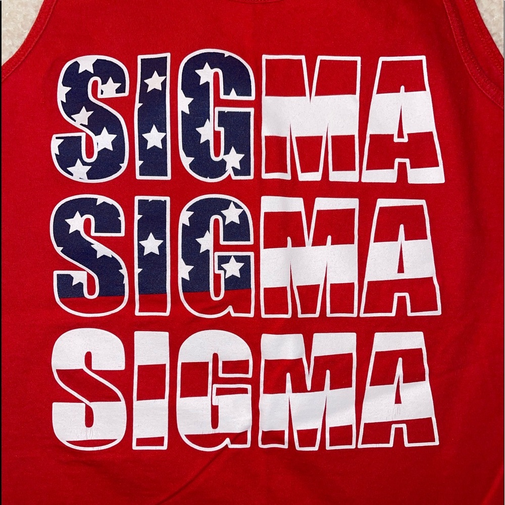 Tri Sigma tank top patriotic